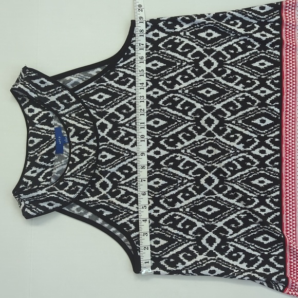 Apt.9 Flowy Summer Tunic Top L Black Red White - Picture 11 of 13